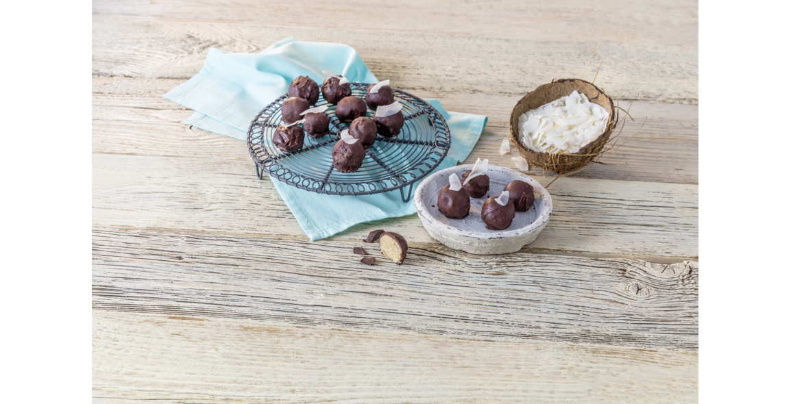 Bouchées coco & beurre de cacahuètes