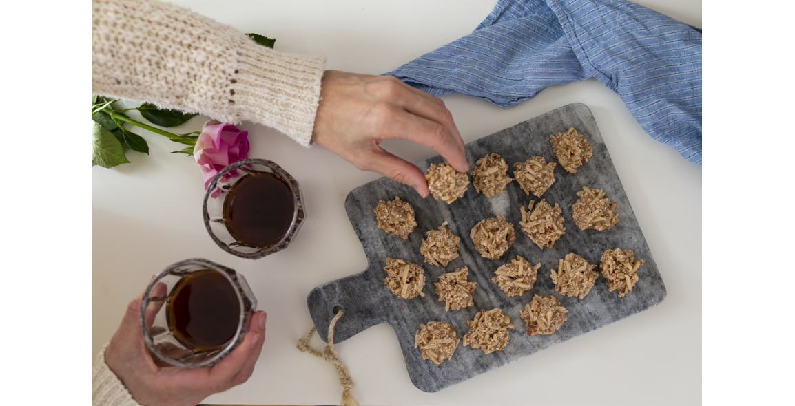 Bouchées aux amandes et chocolat blanc
