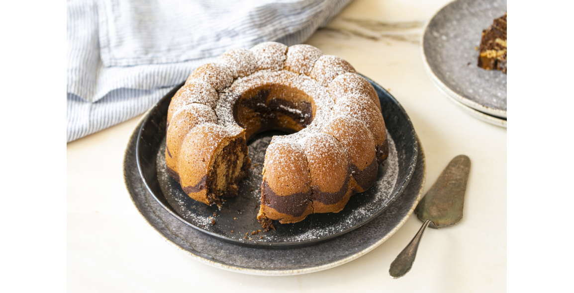 Gâteau marbré à la caroube