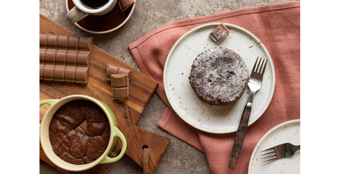 Lava Cake avec coeur praliné