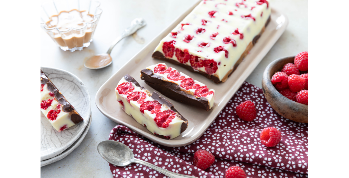 Tablette de chocolat aux framboises