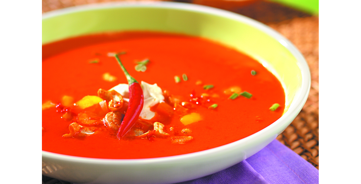 Potage aux poivrons rouges