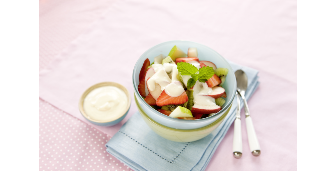Salade de fruits à la purée d‘amande