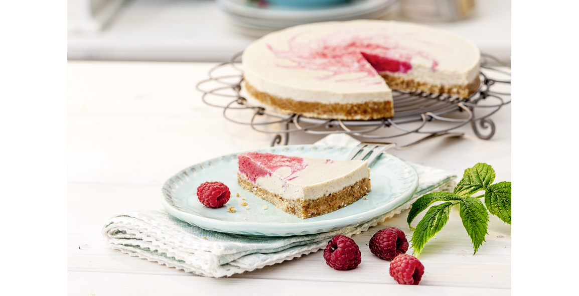 Gâteau aux framboises façon cheesecake