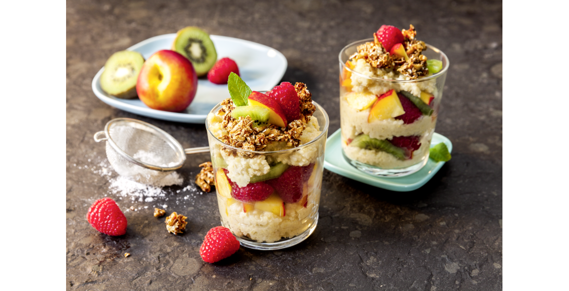 Verrine au millet et fruits