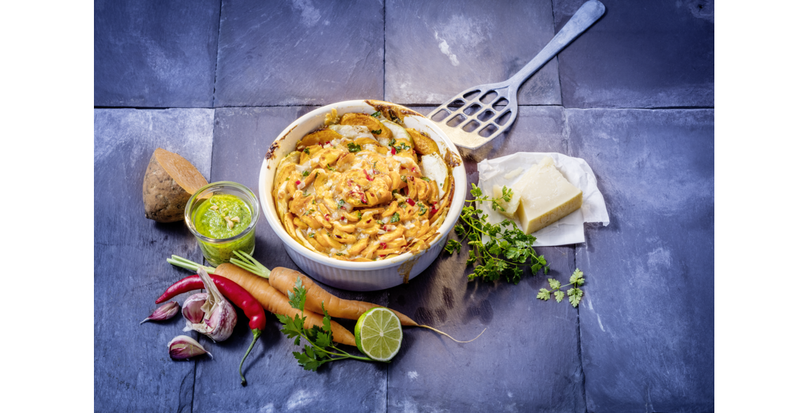 Gratin de patates douces et pesto